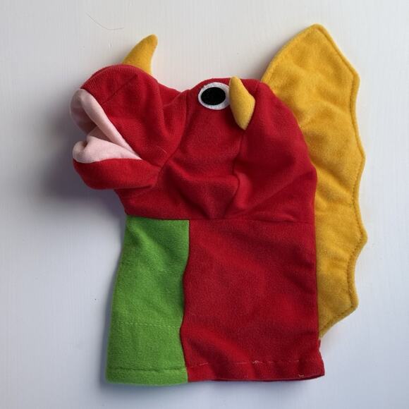 Dragon Hand Puppet Toy Plush VBS Reading Learning Home School - Picture 8 of 8